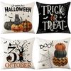Halloween Festive Linen Series Multiple Pillowcases Simple Holiday Printed Cushion Cover Sofa Pillowcase