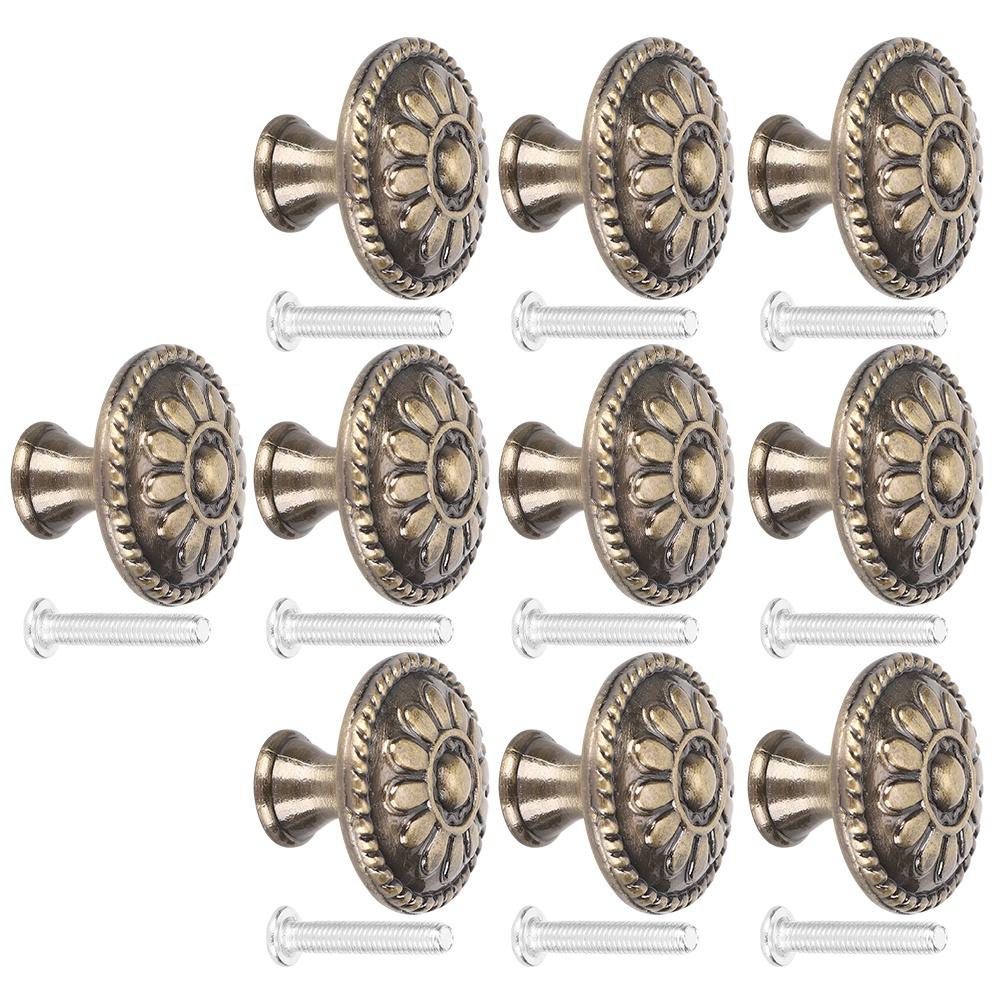 10 Set Office Handle Door Pulls Furniture Accessories Simple L AntiqueBrassColor Zinc Alloy