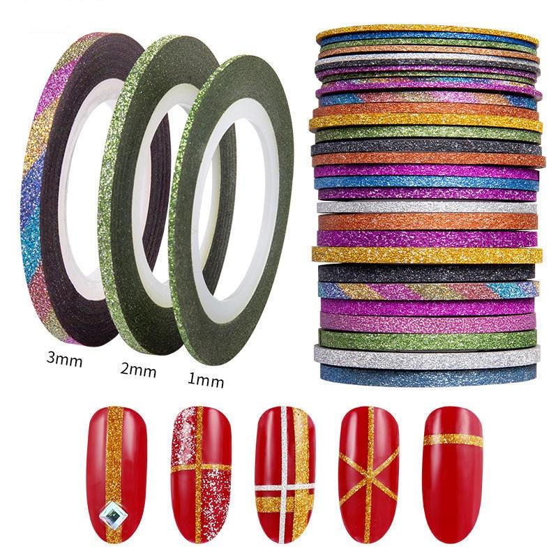 10 рулонов матовой полосатой ленты, линии дизайна ногтей, дизайн, декоративные наклейки, многоцветные наклейки