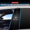 2Pcs Car Logo Center Pillar Protective Film Anti-scratch Sticker Decal For Renault Dacia Markers Koleos Clio Laguna 2 Megane 2 3 Duster Logan