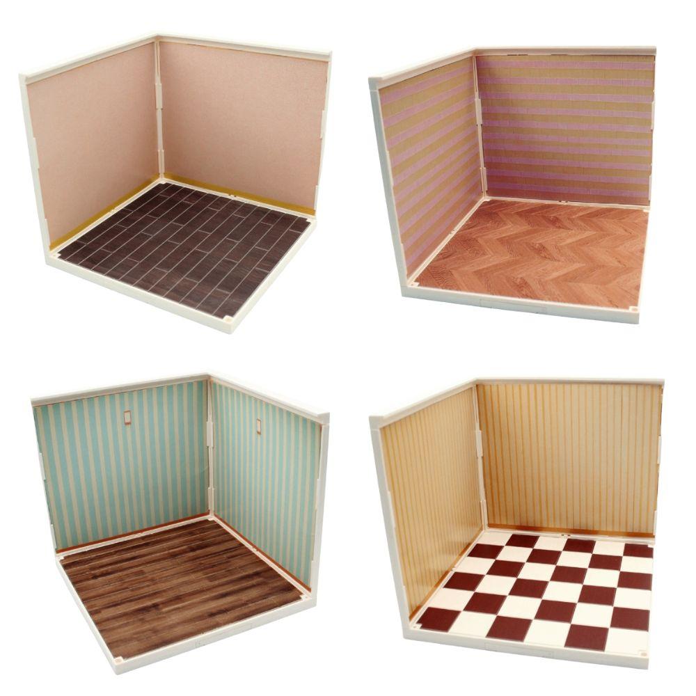 DIY Dollhouse Backdrop Three-Sided Miniature Room Dollhouse Accessories Dollhouse Hobbyists