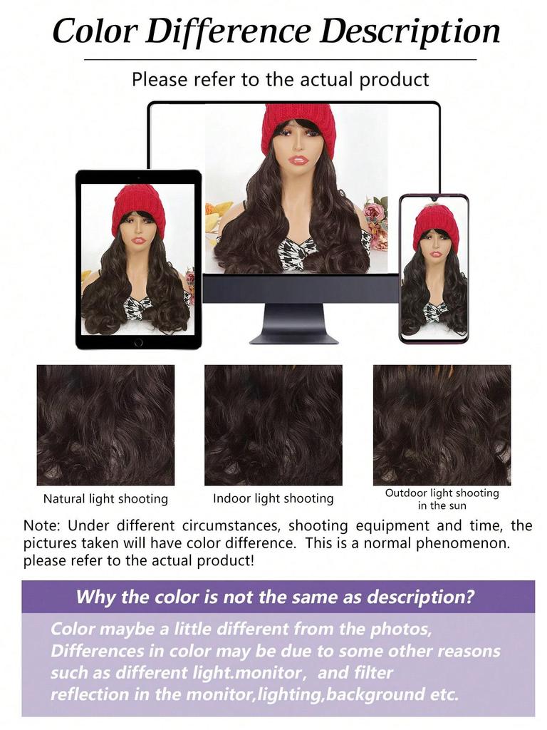 Синтетический парик шапка бини 18 дюймов длинный кудрявый женский парик вязаная шапка зимняя шапка