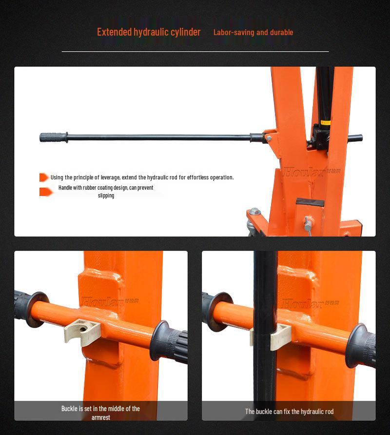 Hoular European Single Girder Crane LH-D10 - Mobile Folding Single Arm Crane for Lifting and Pallet Handling