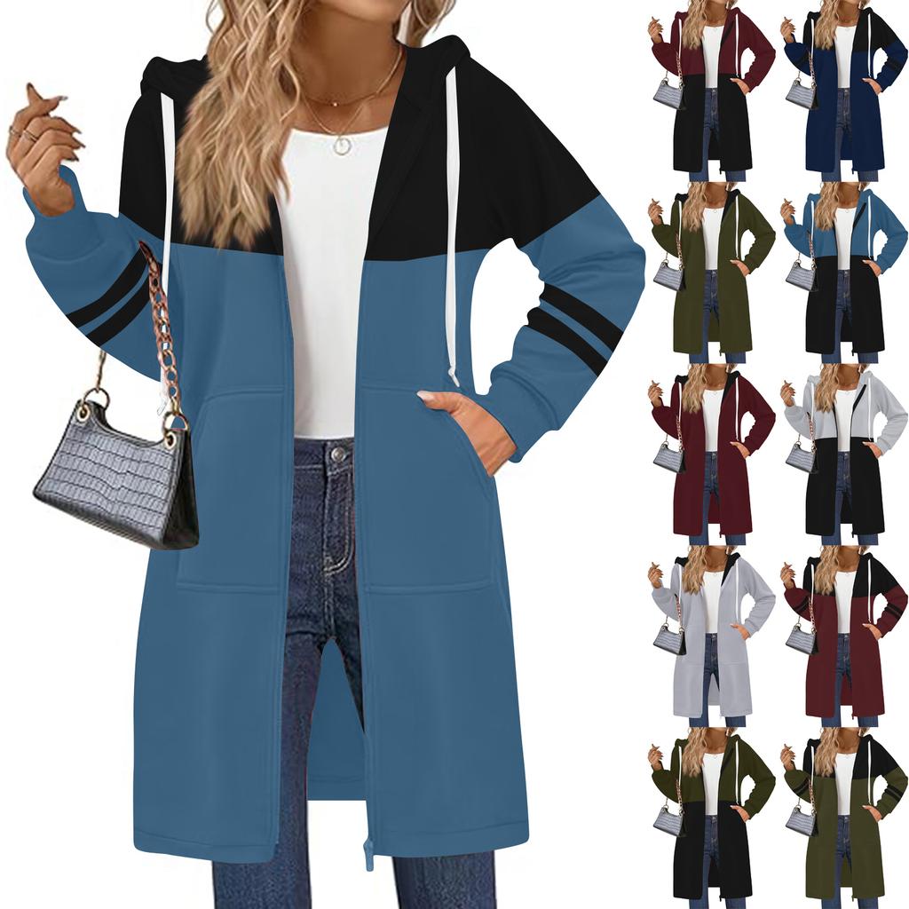 Women's Zip Up Hoodies Oversized Fleece Long Pullover Hooded Sweatshirts Casual Long Sleeve Fall Hoodie Jacket