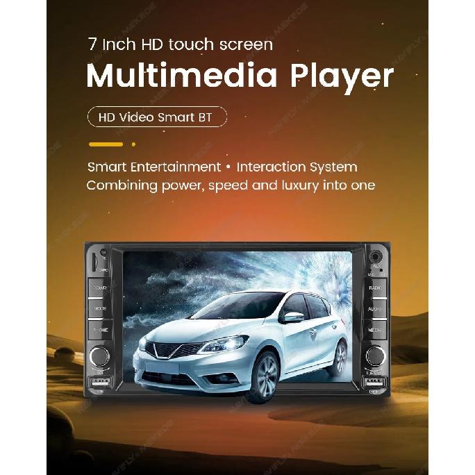 MEKEDE 2din MP5 Car Radio Universal Multimedia 7 inch HD Touch Screen Wired Carplay Android Auto BT USB FM Radio Stereo Audio