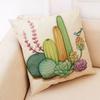 Creative Cactus Potted Plant Throw Pillow Covers With Digital Printing Of Short Plush Fabric Car-Shaped Sofa Cushion Home Decor