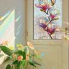 Laser-cut Geometric Magnolia Floral Home Decor Glass Door and Window Electrostatic Adhesive Stickers