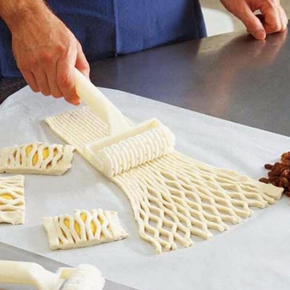 Pull Net Roller Cutter Embossing Tool for Dough Pizza Biscuits Baking
