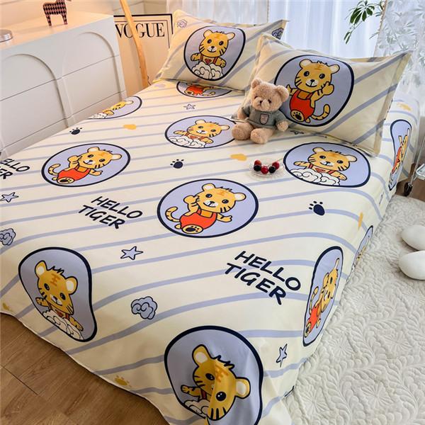 Модная хлопковая простыня с принтом, покрывало, благоприятное для кожи, моющееся одеяло, покрывало, наматрасник  (Нет наволочки)