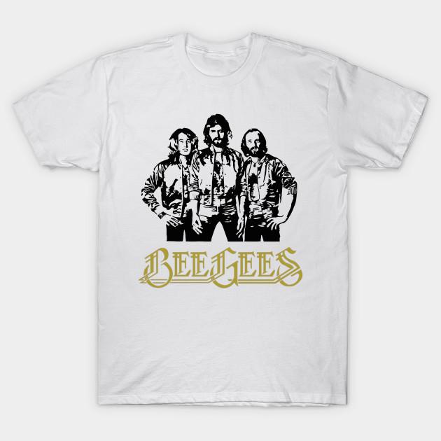 Ретро Винтажный Дизайн Подарок Белая Унисекс Футболка The Bee Gees