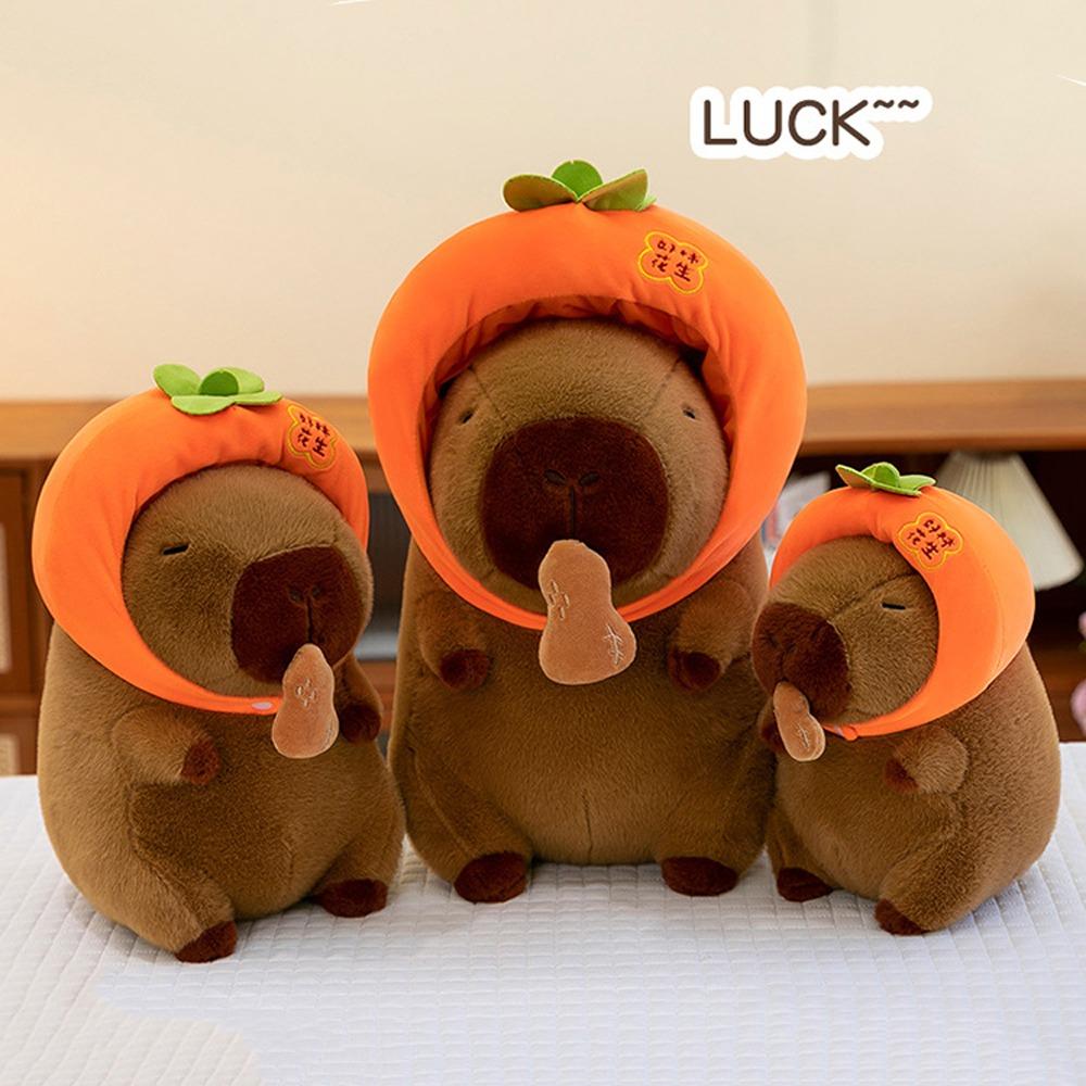 Wearing Headband Capybara Plush Toy Doll Peanut Stuffed Capybara Doll  Children's Day