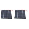2PCS 1.2W 5V Small Solar Panel DIY Polysilicon with Electronic Wire for Phone Tablet Camera