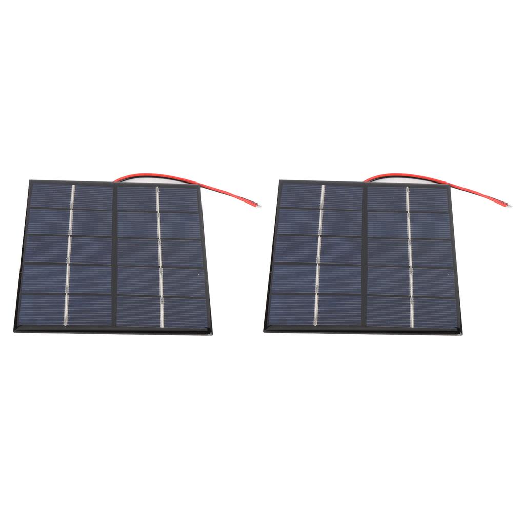 2PCS 1.2W 5V Small Solar Panel DIY Polysilicon with Electronic Wire for Phone Tablet Camera