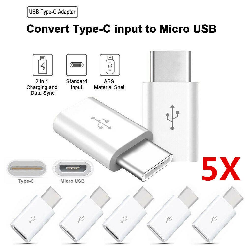 Mobile Phone Tablet Male Android Micro USB Adapter Converter Charging Cable Type-C Connector