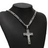 New Arrival Stainless Steel Crucifix Jesus Cross Necklace Pendants Necklaces 3 :1 Fiagro Chain 24 ''For Men Jewelry Findings