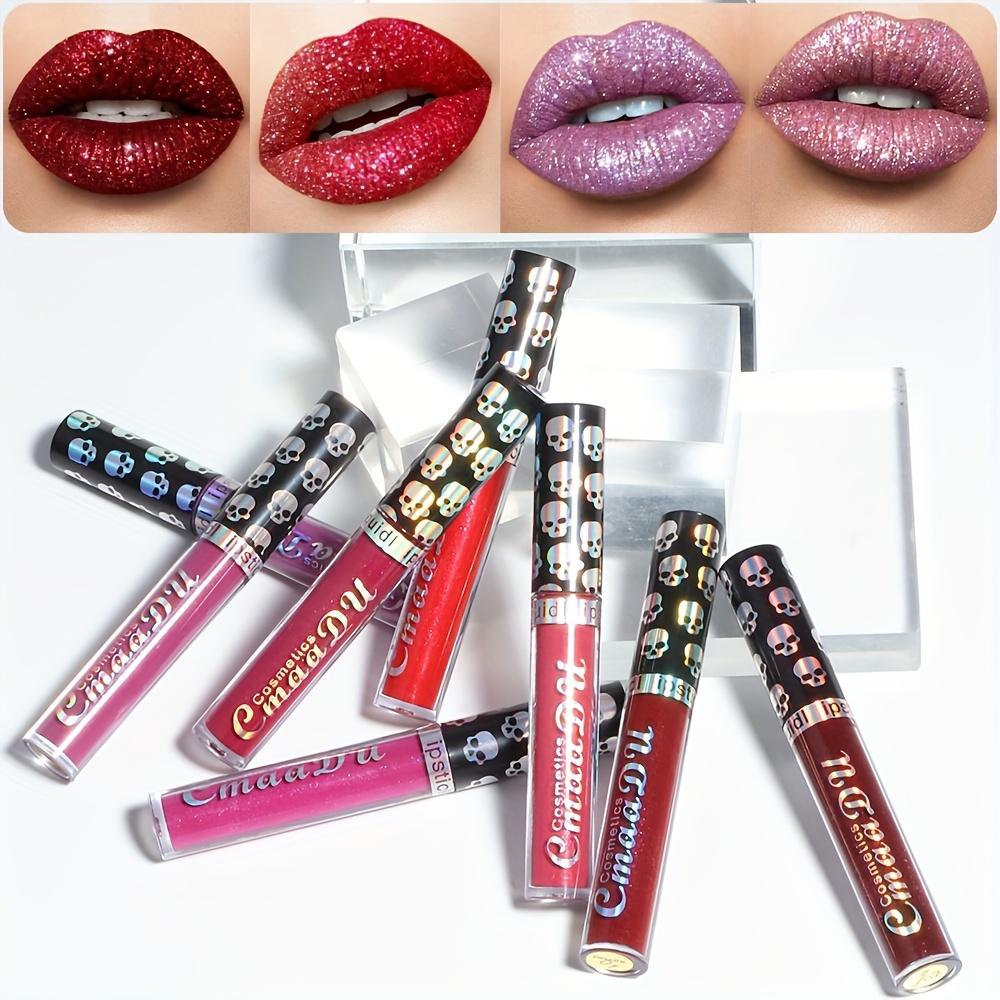Skull Lip Gloss - Long Lasting, Moisturizing Liquid Lipstick For All Skin Types, Radiant Adult Makeup, Lightweight  - Variety Pack