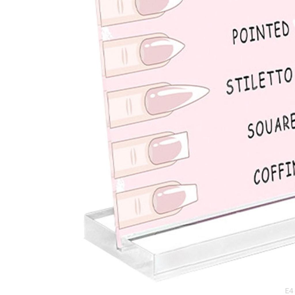 Дисплей для нейл-арта Акриловая панель 2 мм Элегантная подставка Универсальное использование Милый фотореквизит Маленький с