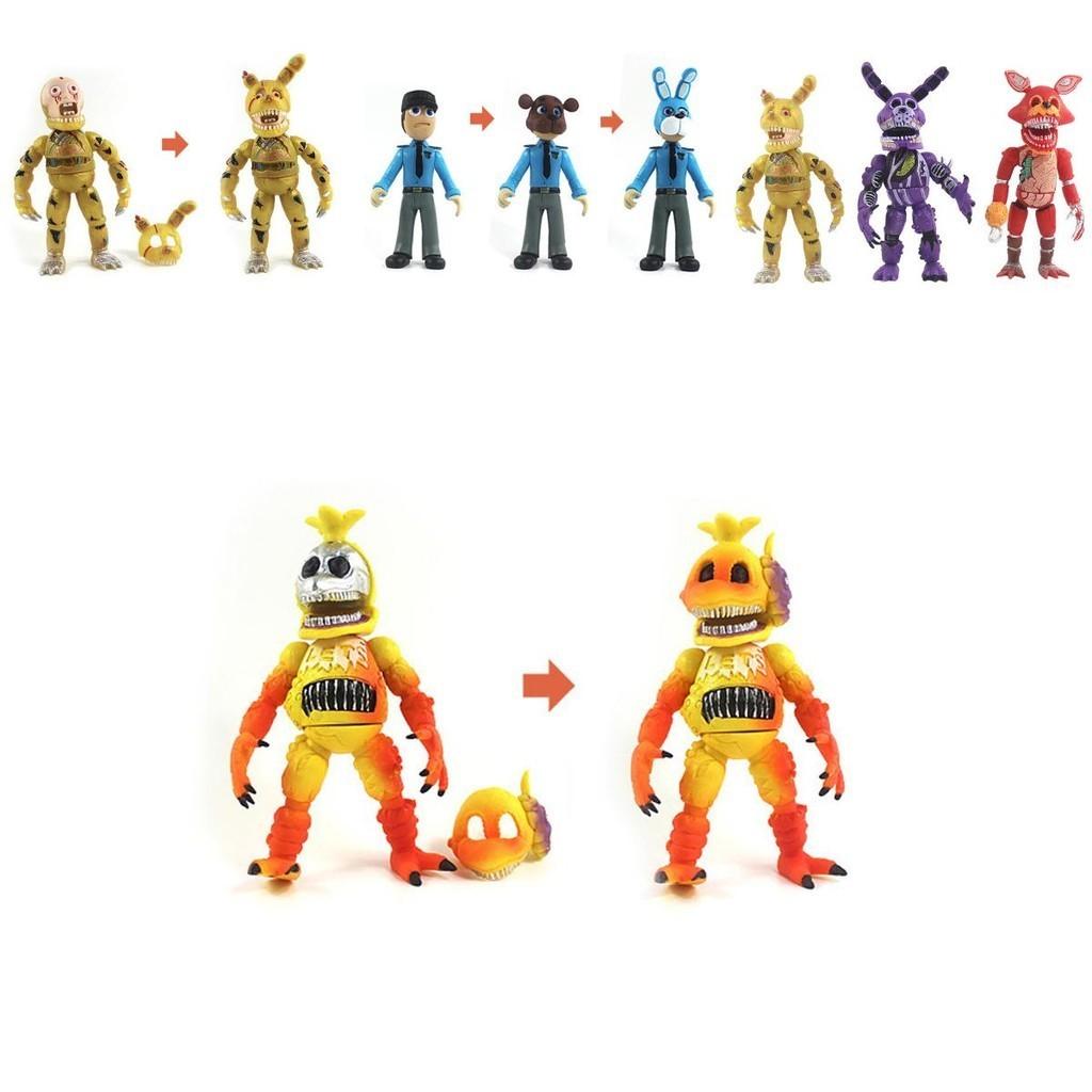 Яркие 6 шт. Fnaf Пять ночей у Фредди Светящиеся фигурки для детей