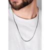 Плоская итальянская модель серебряного змеиного ожерелья из стали 316 L, мужская цепочка