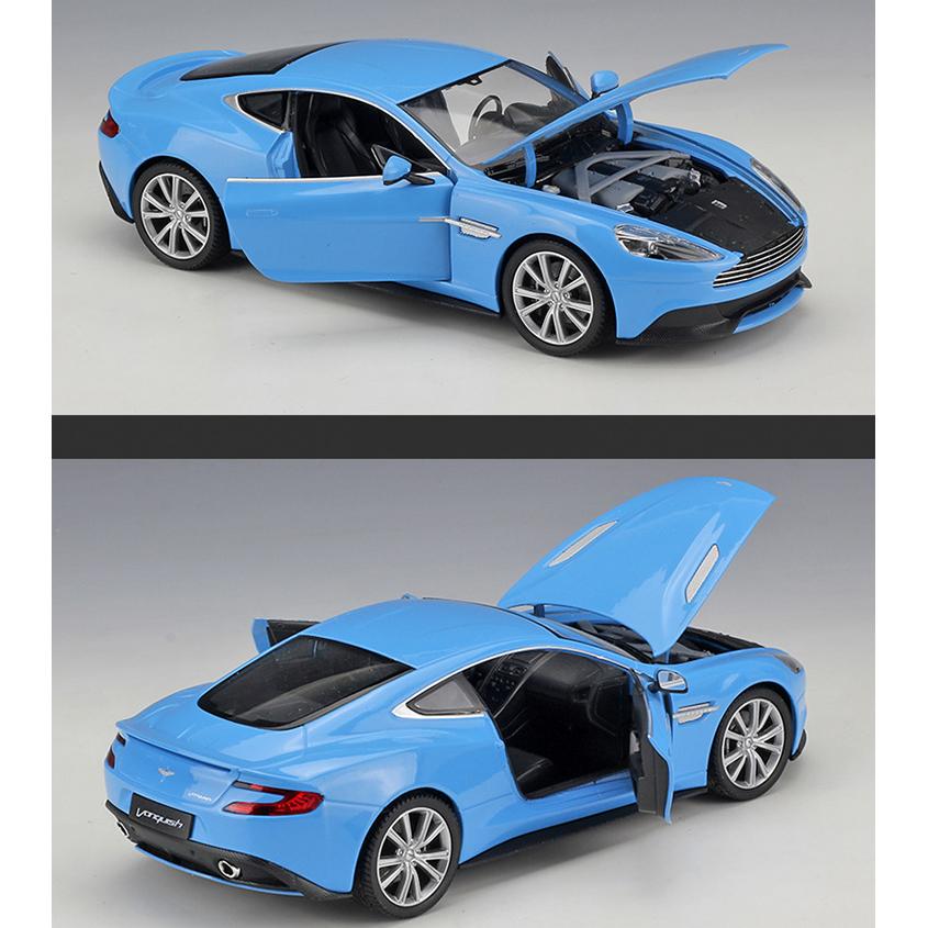 Масштаб 1/24 WELLY Aston Martin Vanquish, модель автомобиля из сплава, литье под давлением, металлические игрушечные автомобили, модель автомобиля, коллекция высокой имитации, детские подарки