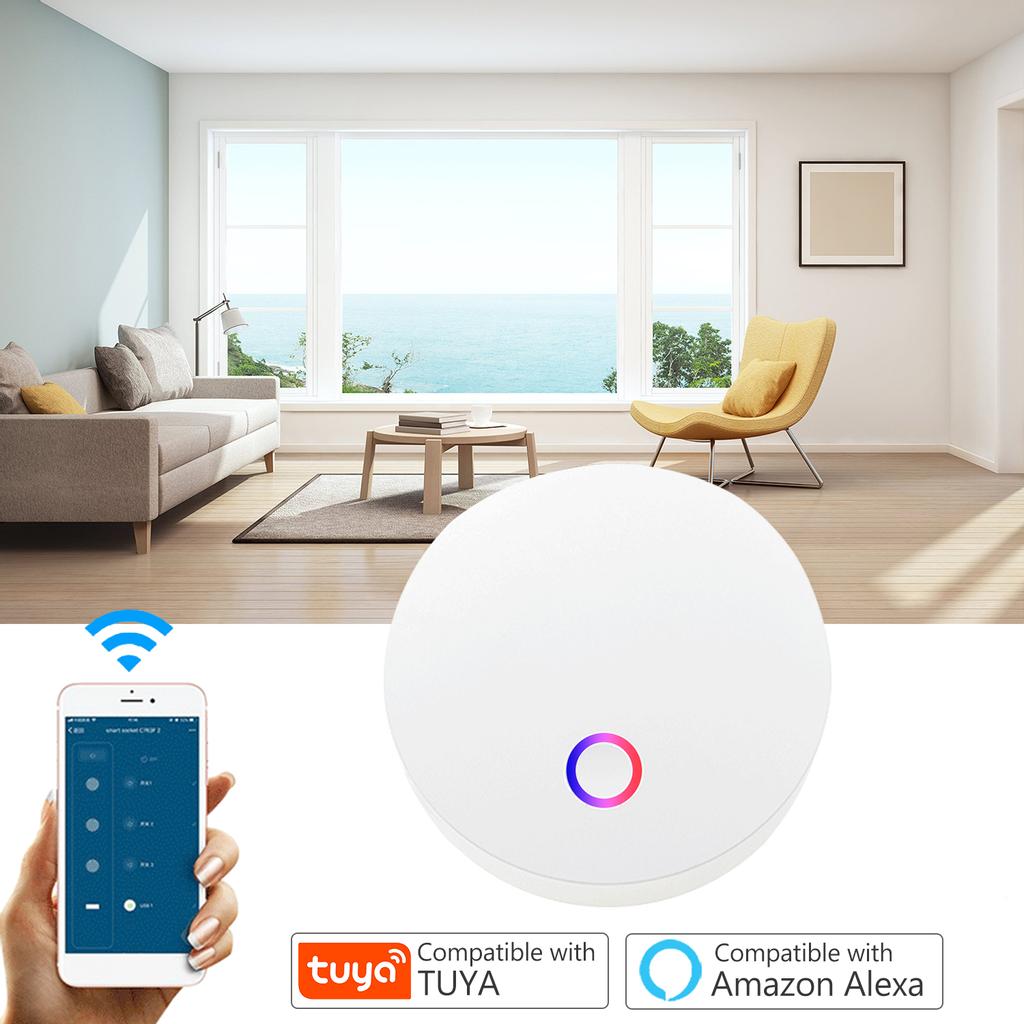 Wifi Gateway Smart Hub for Smart Thermometer Hygrometer Compatible with Alexa Google Home Tuya