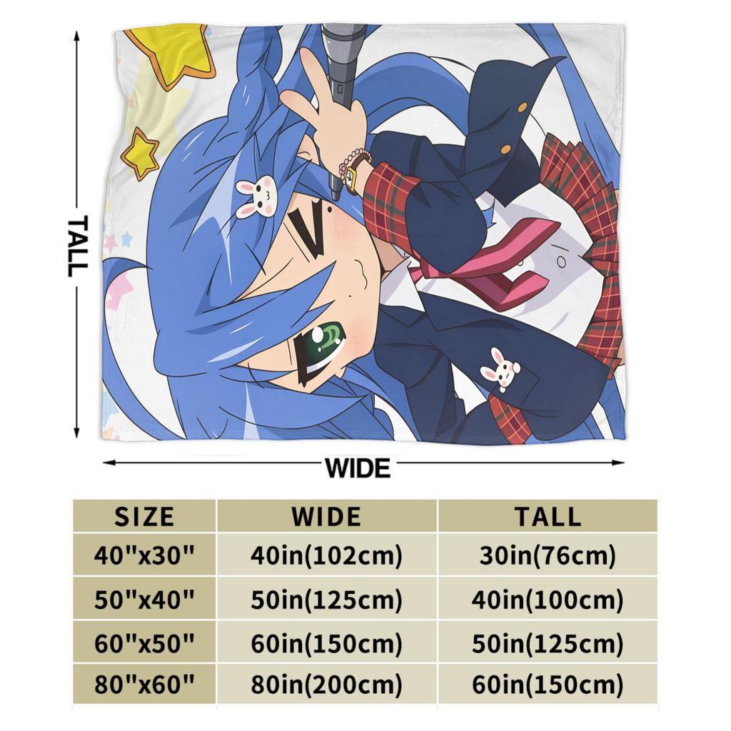 Konata izumi L-Lucky S-Star Throw Blanket Super Soft Trend Blankets For Living Room Travel Office Flannel Bedspread Bed Cover