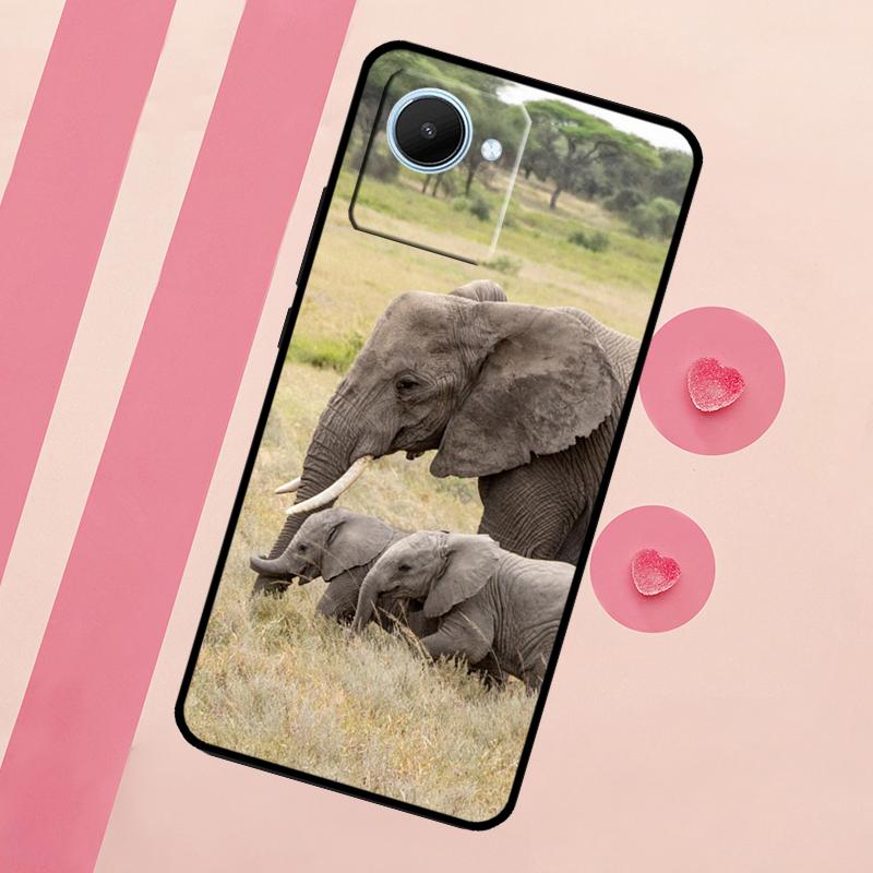 Elephant Baby Nature Case For Realme GT Neo 5 3T 2T 9 11 10 Pro Plus C11 C15 C21Y C25S C30 C31 C33 C35 C53 C55