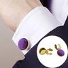 2 Pieces Cufflinks Suit Shirts Decoration Business 17.5Mmdiameter Fashion Round Button Covers Shirt