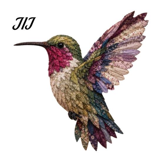 Hand Stitching Learning Project 3D Bird Patchwork Kit, DIY Hummingbird Owl Sewing Relaxing Afternoon Creative Hobby Handmade Fabric Art Crafting