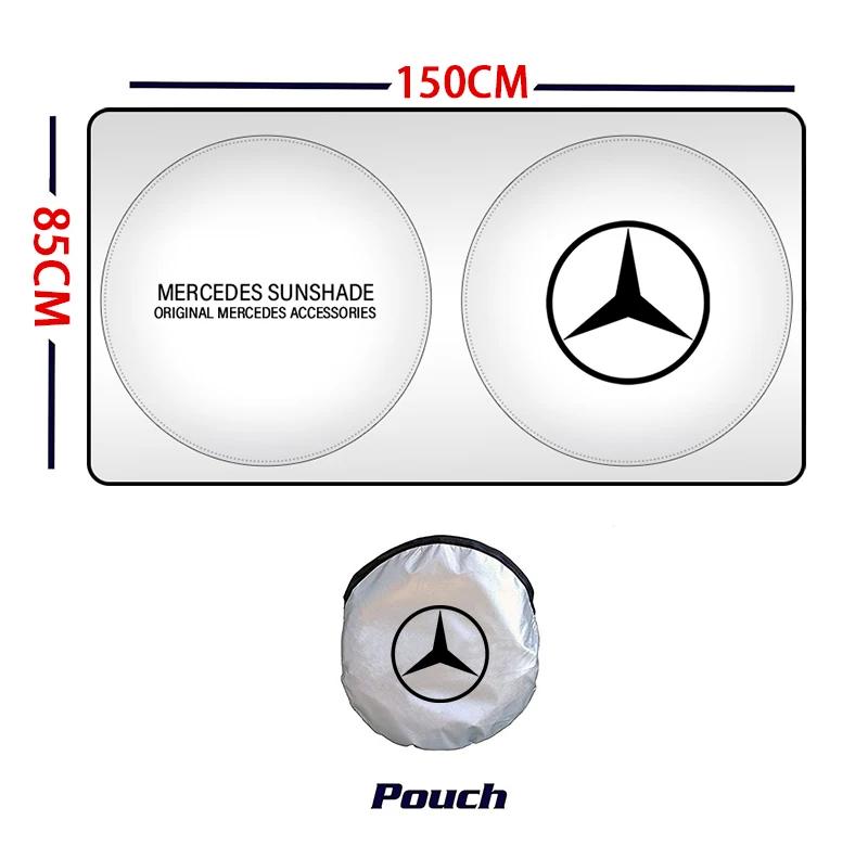 zrvmt3 2025 Hot Car Front Window Sunshade Shield Folding Windshield UV Block Cover For Mercedes Benz C180 C200 C260 C300 W108 W124 W126