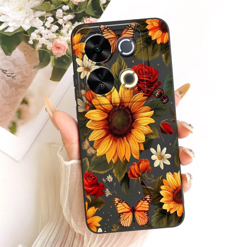For ITEL P65 Cute Cat Flower Cartoon Phone Case For Itel P671L ItelP65 Shockproof Soft Silicone Covers Bumpers