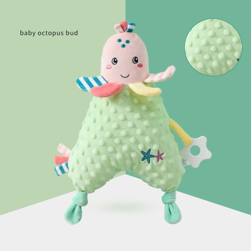 Модный детский плед Плюшевые игрушки Детский подарок Кукла для раннего развития ребенка Дизайн мультяшной куклы Тренировка способности ребенка к захвату Souptoys