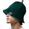 Wander Forest Sauna Hat Outdoor Extra Thick Towel Sauna Bomber Sauna Tent Dark Green [Ultra-Thick Double-Layered Towel] Men's Multi-Functional