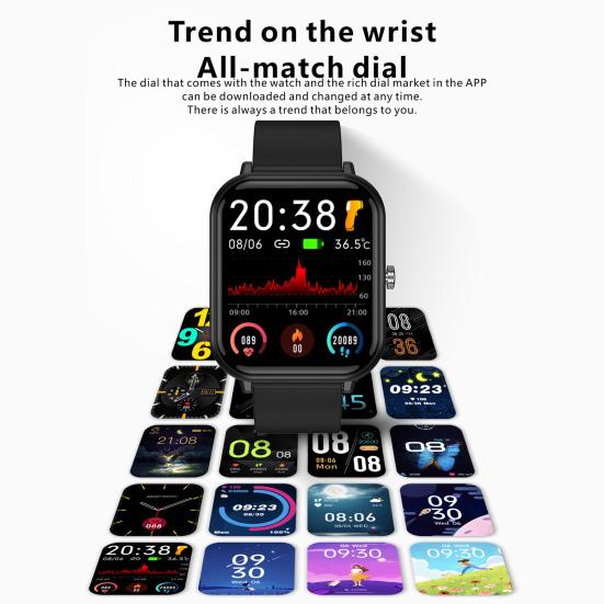 Q9Pro 1.7 Inch Multifunctional Large Touch Smart Watch Screen IP68 Waterproof Sport Bracelet