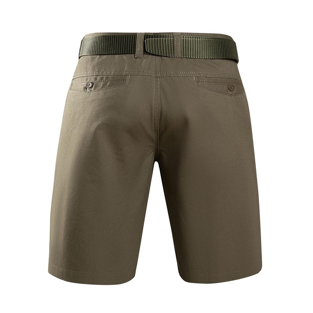 Мужские летние рабочие шорты, свободные повседневные брюки с пятью точками, мужские летние однотонные повседневные шорты-карго