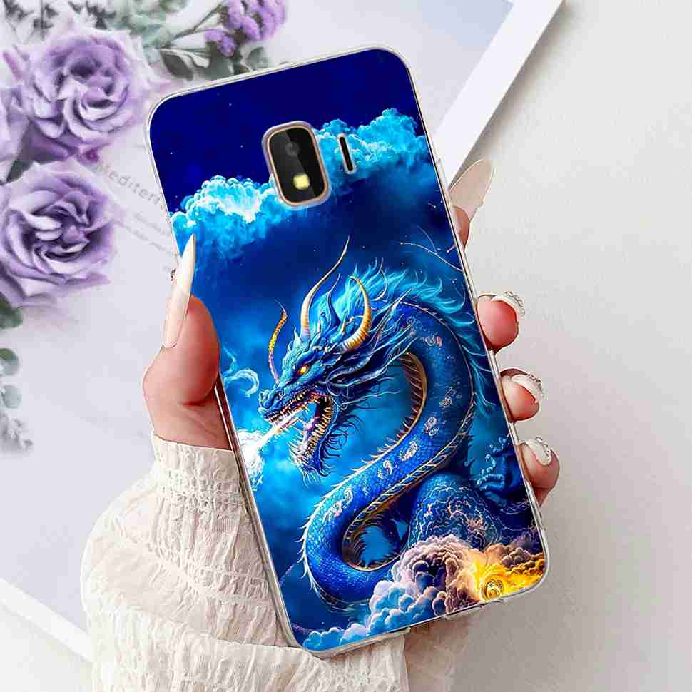 Чехол для Samsung Galaxy J2 Core 2018 Цветочный Дракон Мягкий Силикон ТПУ Задняя Крышка Для Samsung J2 Core J2 Pro 2018 Чехлы для Телефонов Сумки
