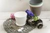 Plastic flowerpot saucer, white Azalea, 11cm