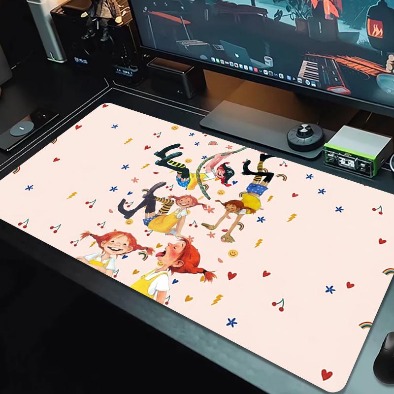 Pippi Longstocking Mouse Pad Large Gaming Table Cushion Non-slip Laptop Tablet Big Mousepad XXL Mat Mini PC Playmat With Lock edge_xia