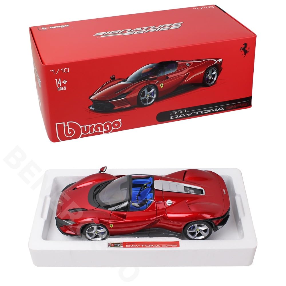 Kyosyo Bburago Ferrari Daytona SP3 Open Roof 2022 Metallic Red Готовый продукт 1/18