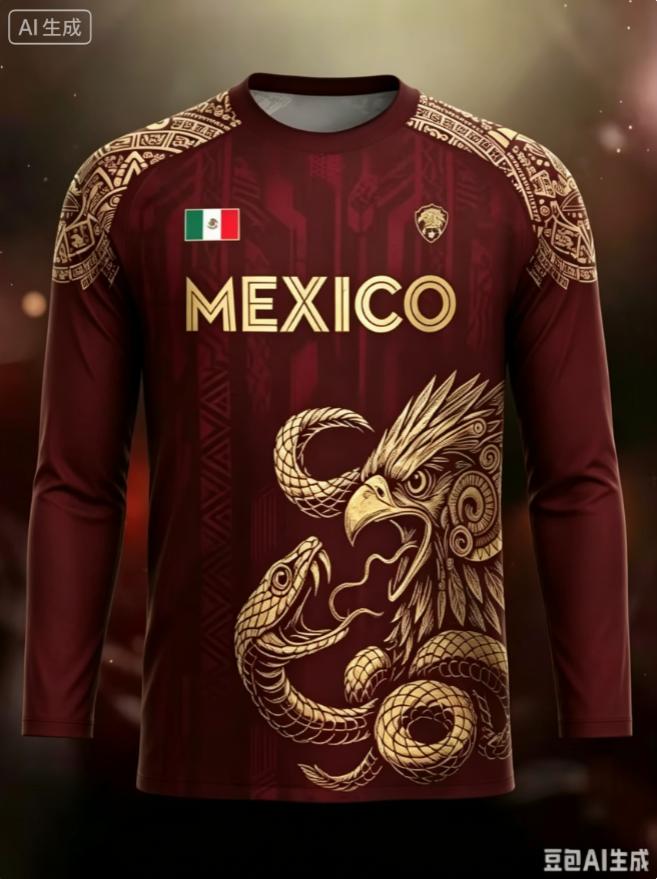 3D Printed Long-sleeved T-shirt 2026 Mexican Football Jersey Men's Top Women's T-shirt Breathable and Quick-drying Sports Wear