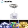 LED String Light Underwater Lamp 1m 2m LED Button Battery Holder Candle Copper Wire String Lights Plum Shaped Waterproof