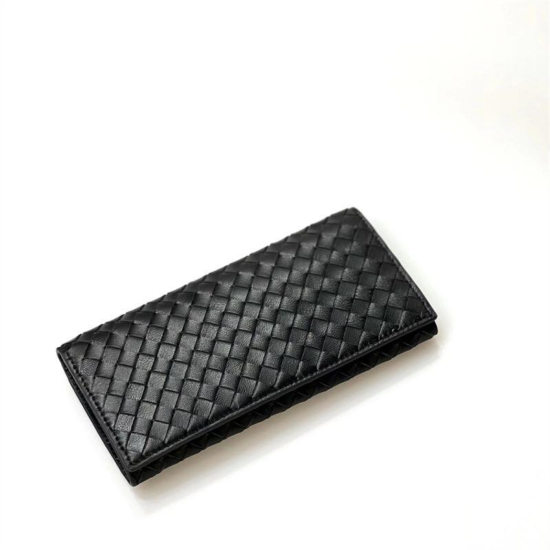 Мужской кошелек, длинный, повседневный, деловой, сумка из овчины, плетеный кошелек для монет, мужской и женский кожаный кошелек с несколькими отделениями