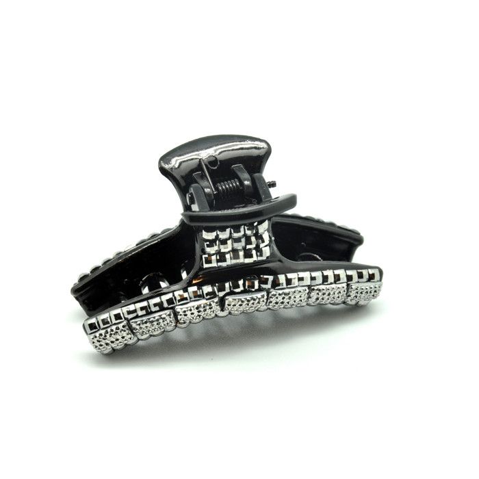 Anne Ghez by Fanny Fooks - Pince crabe rétro 7 cm Hematite