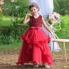 Children's Dress Mesh Princess Puffy Wedding Dress Sequin Long Dress Girls Evening Dress