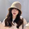 Thermal Hat Children'S Japanese Simple Knitted Bucket Hat Solid Color Versatile Washbasin Hat New