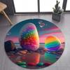 2025 New Style Colorful Rainbow Pebble Road Beach Stone Round Carpet Rug for Bedroom Living Room Decoration,pet Decor Floor Mat