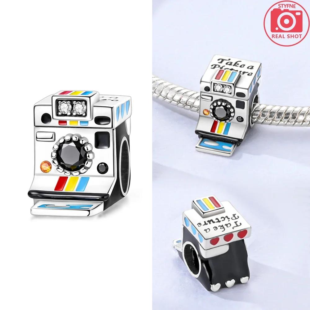 Charms Pink Beads Smart Watch Bike Car Travel Dangle Original Copper Bead Fit Bangle Bracelet Diy Jewelry Woman Fine Gift