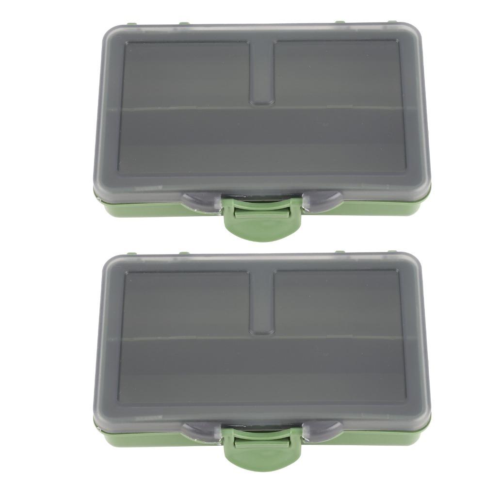 2PCS Multiple Grids Bait Storage Case PP Fishing Tackle Box Hook Bait Gadget Flying Fishing