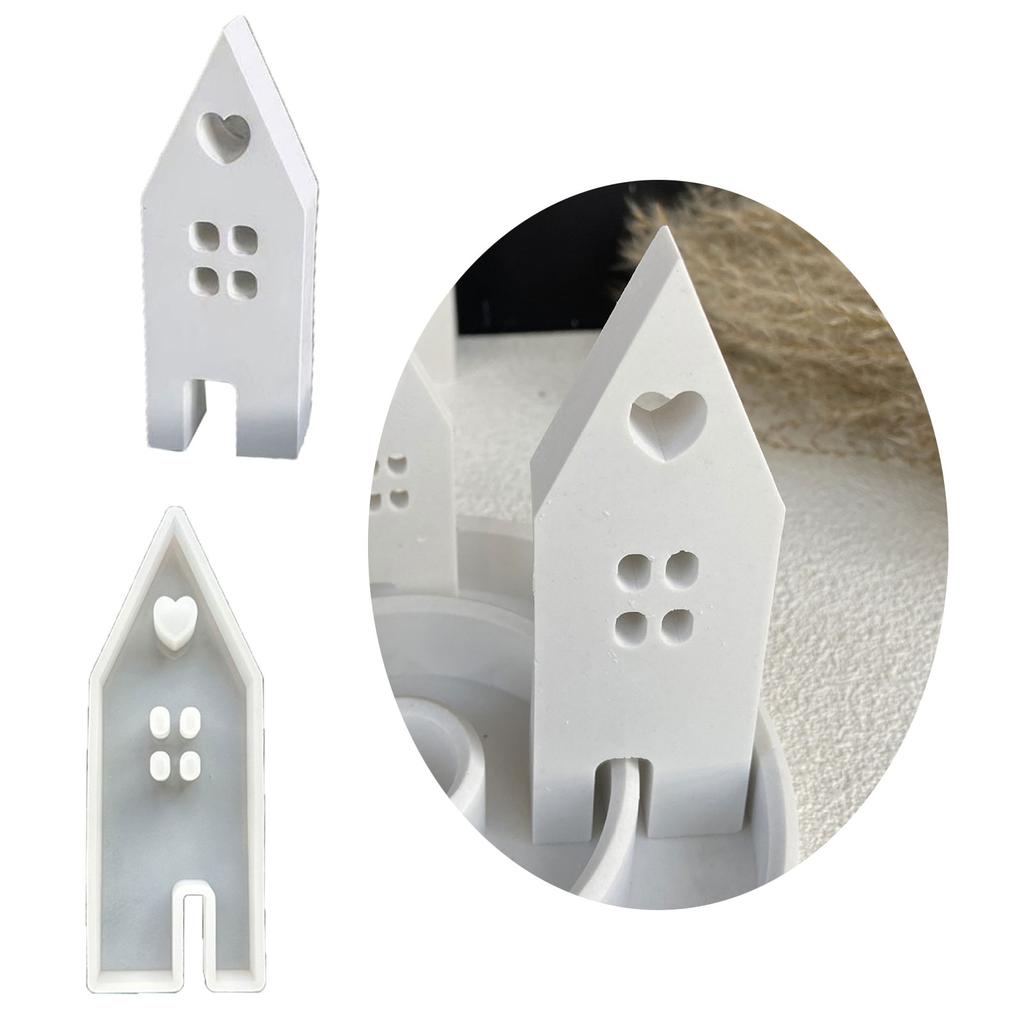 Heart House Silicone Mold Light Heart Houses Concrete Mould Exploy Resin Casting Molds Home Decorations DIY Pottery Mold