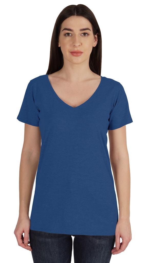 Inkmeso V Neck Basic Tee Classic Fit Short Sleeves Tshirt For Women Summer Cotton Tops